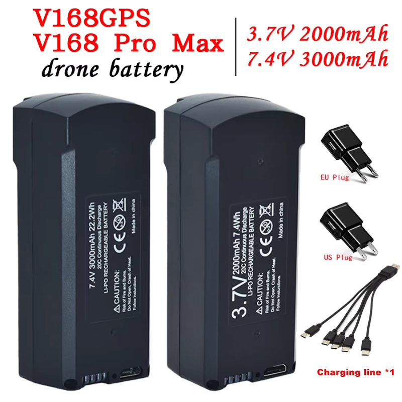 Drone Battery Lipo - Batteria GPS V198 7.4V 3000mAh per